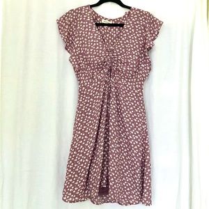 Lavender Ditsy Floral Print Dress